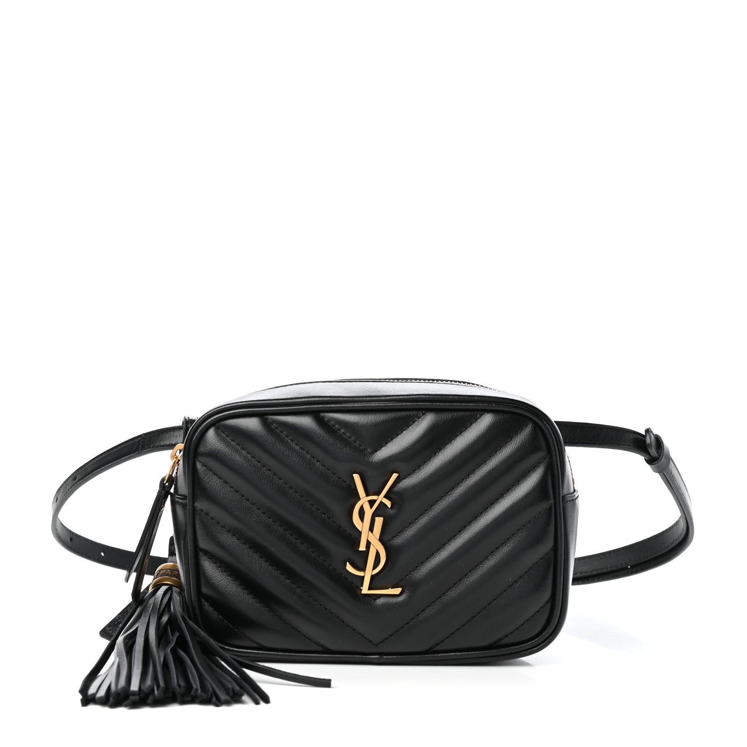 Saint Laurent Calfskin Matelasse Monogram Lou Belt Bag Black 1 of 9