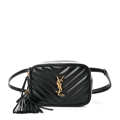 Saint Laurent Calfskin Matelasse Monogram Lou Belt Bag Black 1 of 9