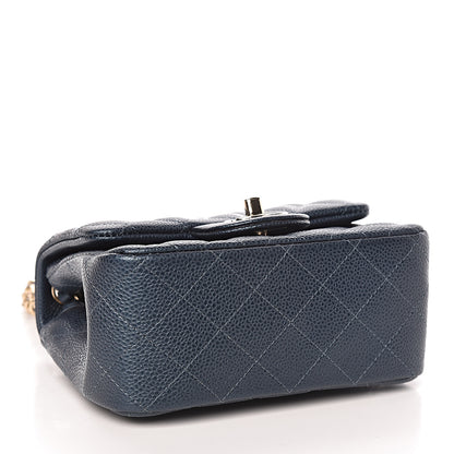 Chanel Iridescent Caviar Quilted Mini Square Flap Dark Blue 4 of 10