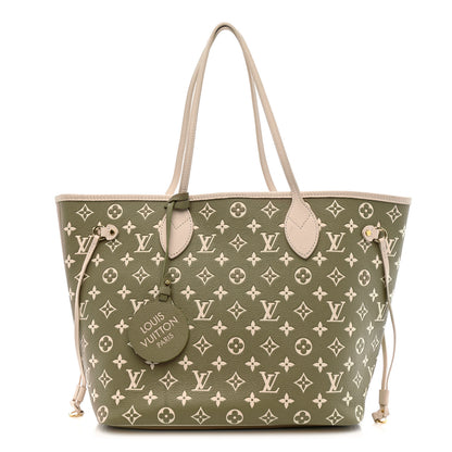 Louis Vuitton Empreinte Monogram Spring In The City Neverfull MM Kaki Beige Cream 1 of 10