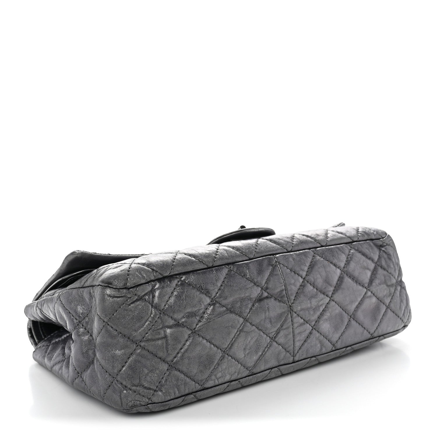 Chanel Metallic Aged Calfskin Quilted 2.55 Reissue 227 Flap Dark Silver 4 of 13