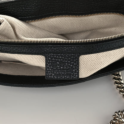 Gucci Pebbled Calfskin Medium Soho Flap Crossbody Black 6 of 11