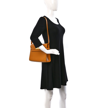 Saint Laurent Smooth Calfskin Manhattan Baguette Tangerine 2 of 15