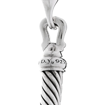 David Yurman Sterling Silver Diamond 5mm Cable Buckle Bracelet 3 of 3