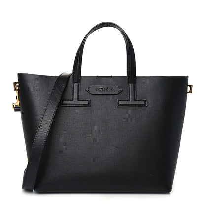 Tom Ford Saffiano Mini T Tote Black 2 of 24
