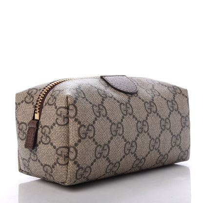 Gucci Soft GG Supreme Monogram Calfskin Small Ophidia Cosmetic Case Beige Ebony New Acero 3 of 7