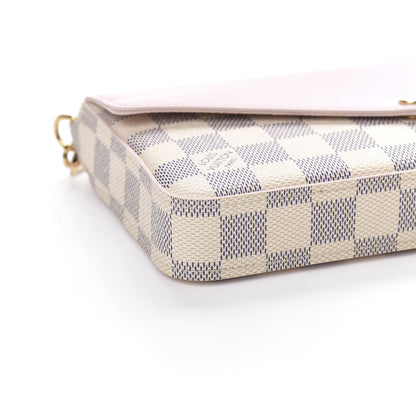 Louis Vuitton Damier Azur Calfskin Pochette Felicie Eau de Rose 7 of 9