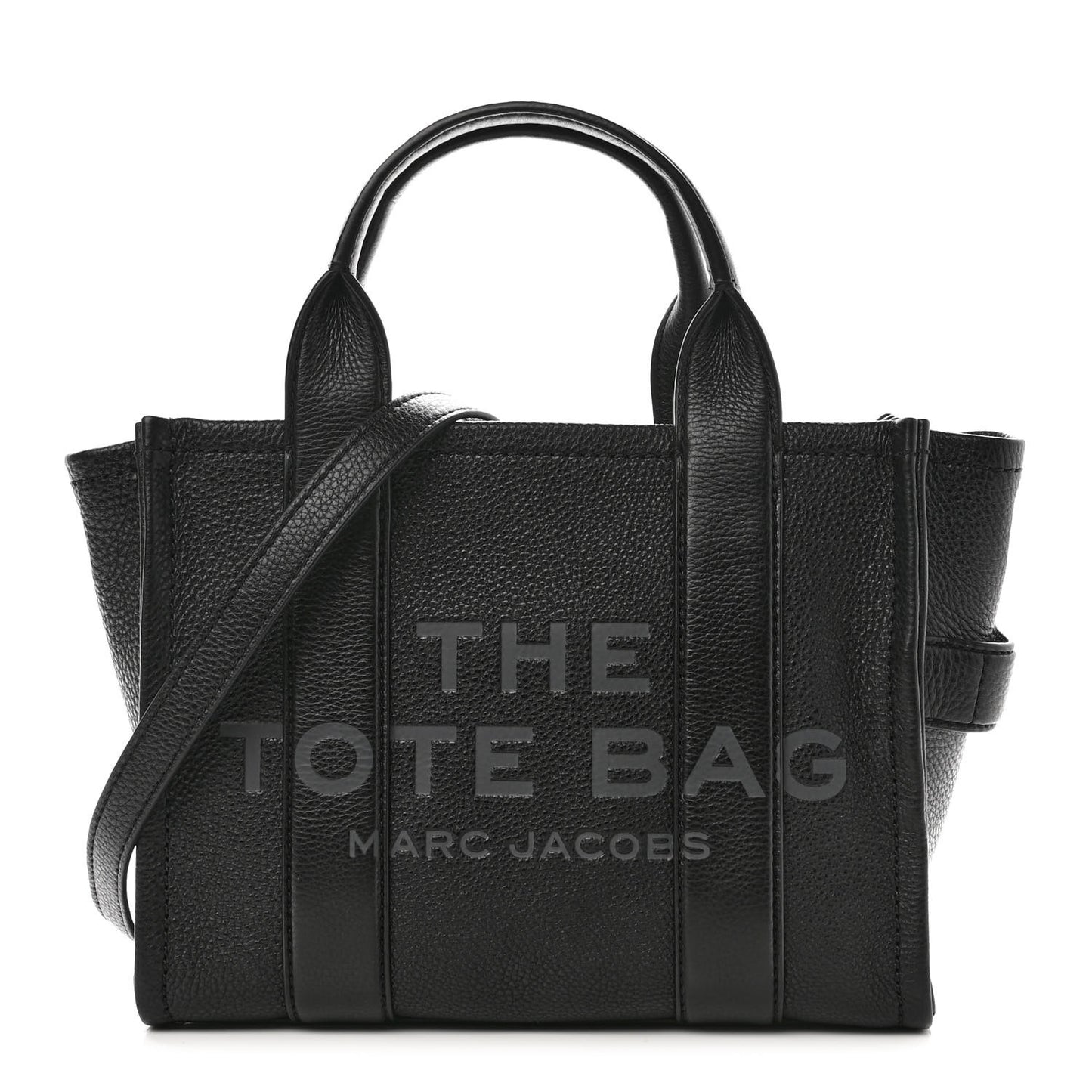 Grained Calfskin Small The Tote Bag Black