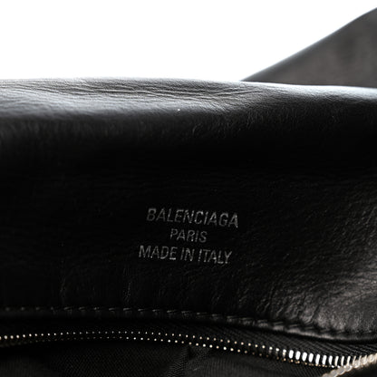Balenciaga Crushed Calfskin Quilted Small Monaco Shoulder Bag Black 6 of 10