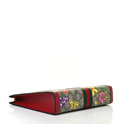 Gucci GG Supreme Monogram Flora Web Ophidia Pouch Red 3 of 4