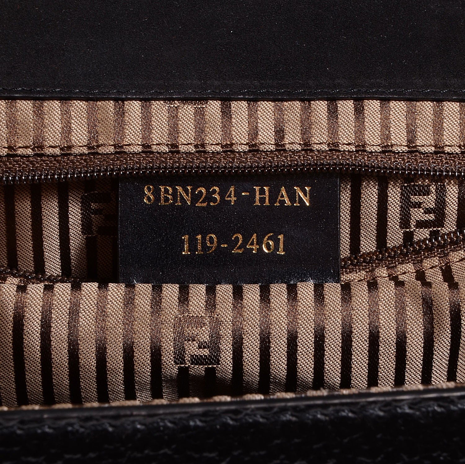 Fendi Glossy Buffalo Stingray Silvana Bag Black 10 of 12