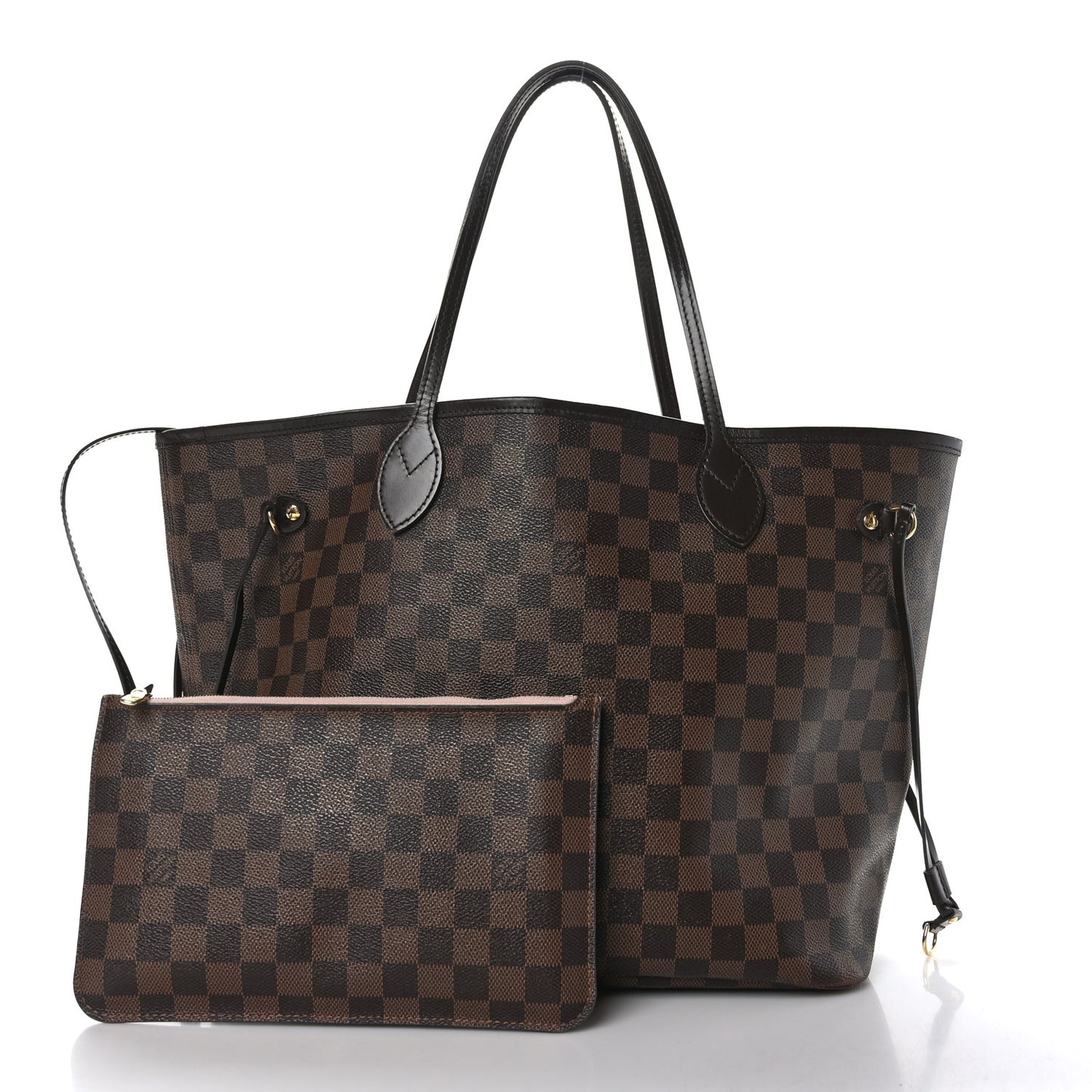 Damier Ebene Neo Neverfull MM Rose Ballerine