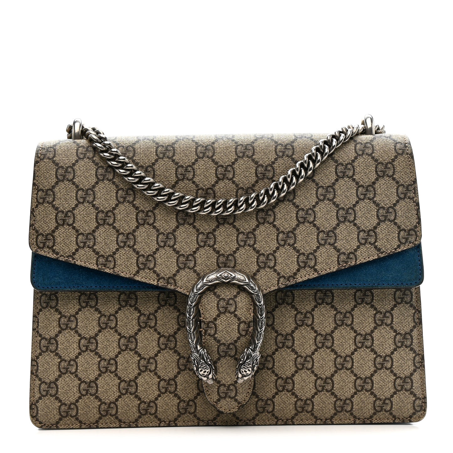 GG Supreme Monogram Medium Dionysus Shoulder Bag Blue