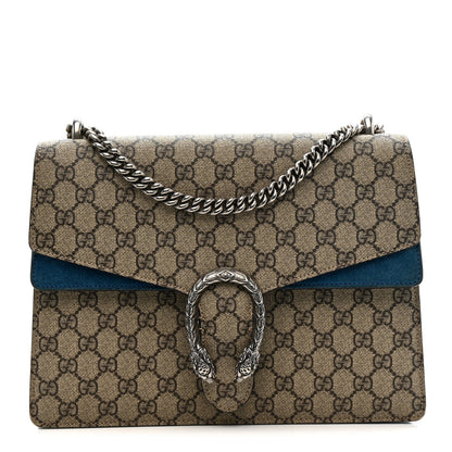 Gucci GG Supreme Monogram Medium Dionysus Shoulder Bag Blue 1 of 19