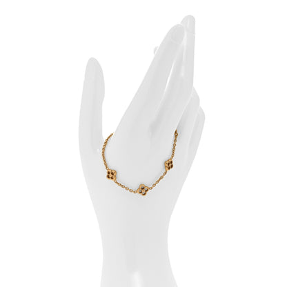 Louis Vuitton Brass Flower Full Bracelet Gold 2 of 5