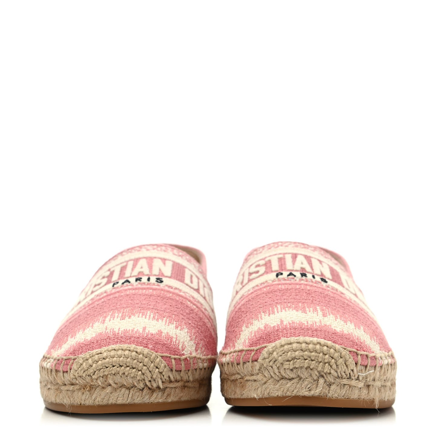 Cotton D-Stripes Embroidered Granville 15mm Espadrilles 37.5 Deep Nude