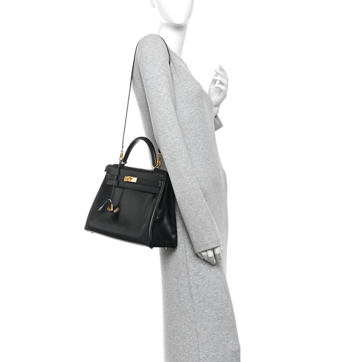 Hermes Box Kelly Retourne 32  Black 2 of 10