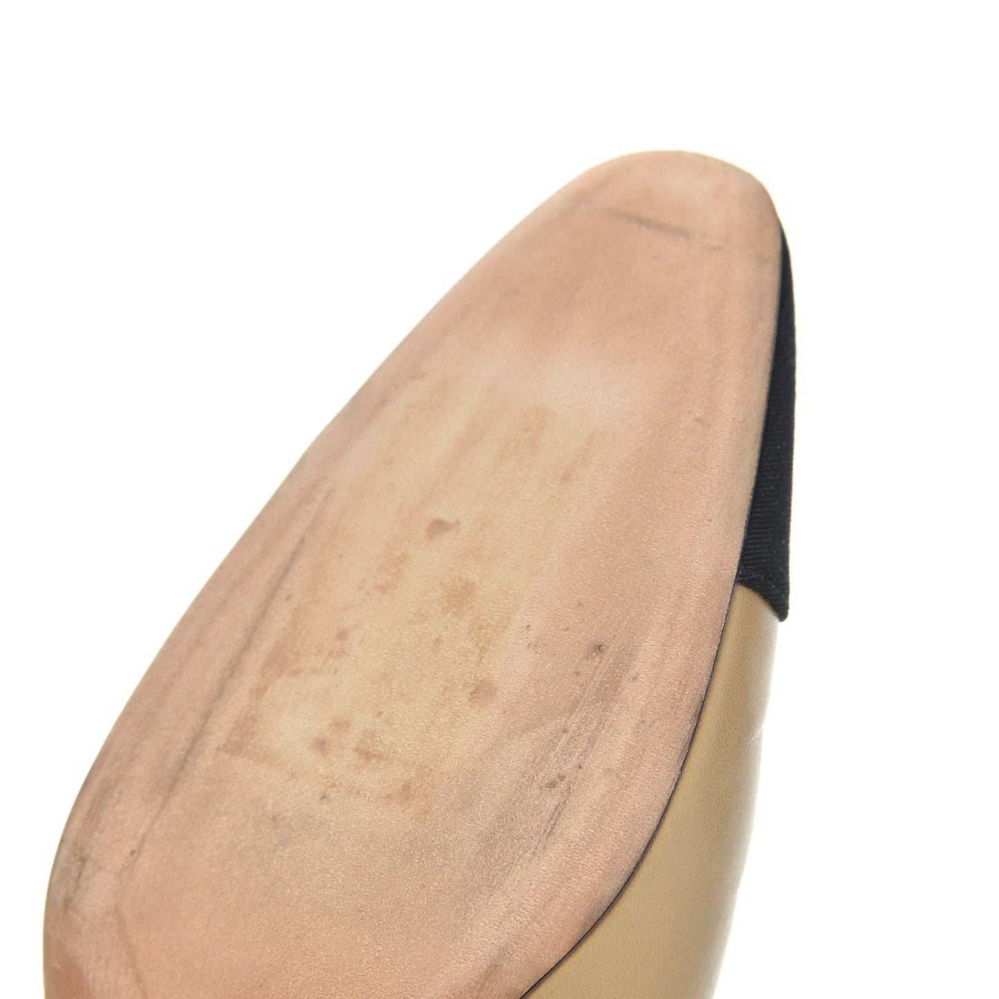 Lambskin Grosgrain Cap Toe CC Slingback Pumps 39 Beige Black