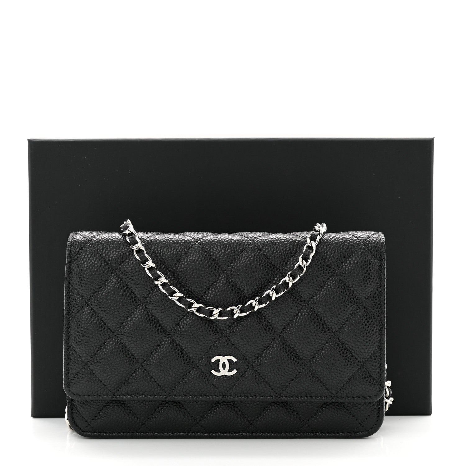 Chanel Caviar Quilted Wallet On Chain WOC Black 12 of 12