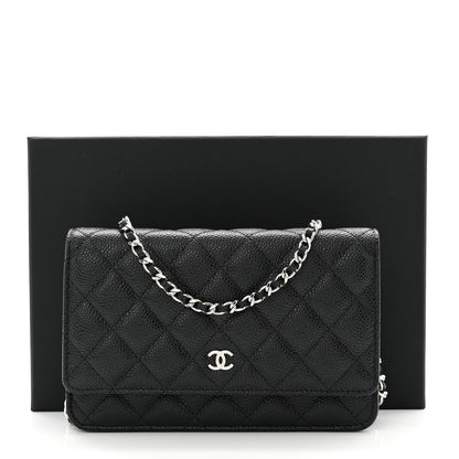 Chanel Caviar Quilted Wallet On Chain WOC Black 12 of 12