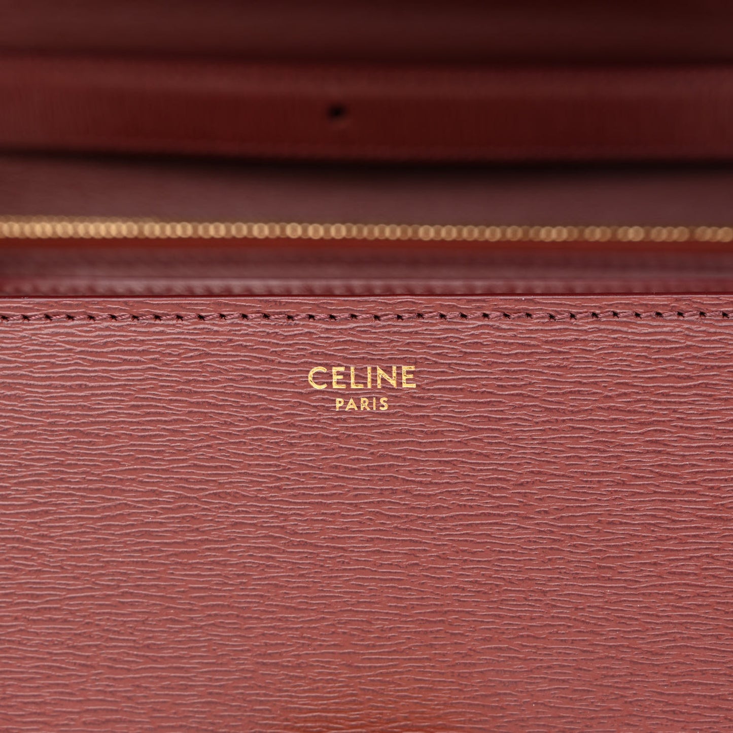 Liege Calfskin Medium Classic Box Flap Bag Burgundy