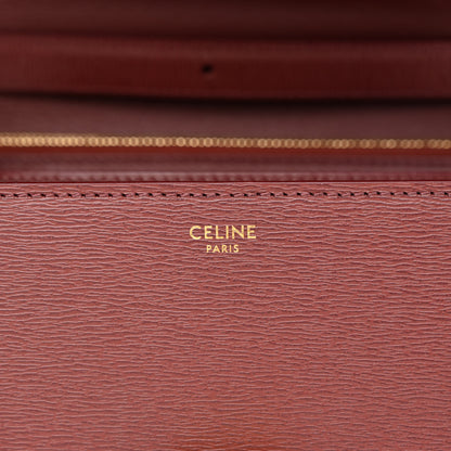 Celine Liege Calfskin Medium Classic Box Flap Bag Burgundy 6 of 14