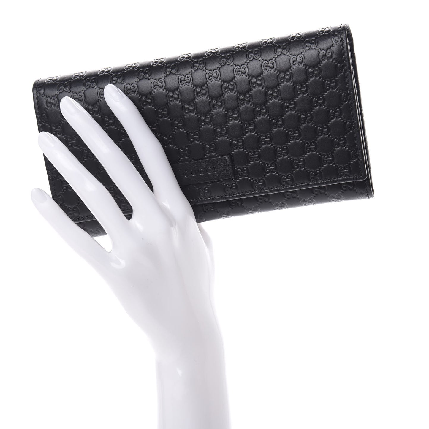 Soft Microguccissima Continental Wallet Black