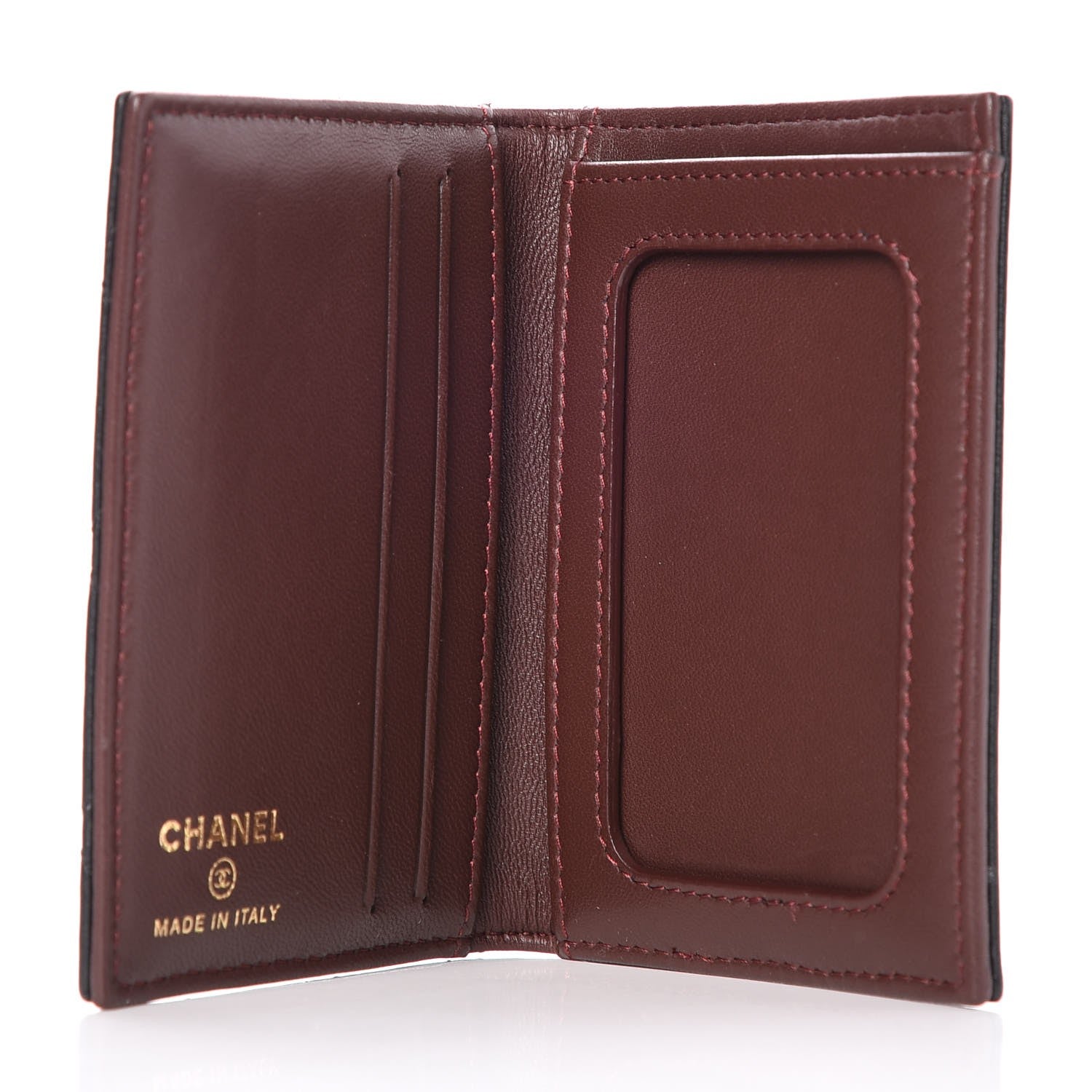 Chanel Lambskin Quilted Card Holder Wallet Black 5 of 8