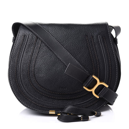 Chloe Calfskin Medium Marcie Round Crossbody Bag Black 1 of 4