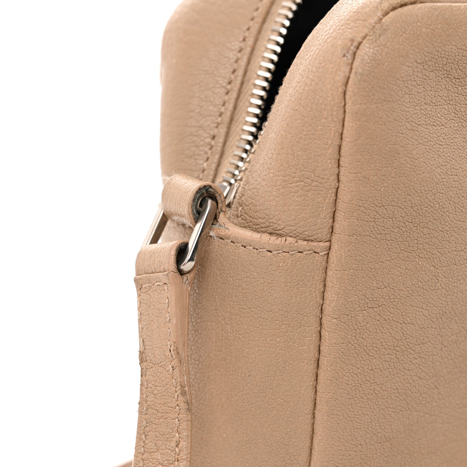 Saint Laurent Lambskin Monogram Small Lou Camera Bag Dark Beige 12 of 19