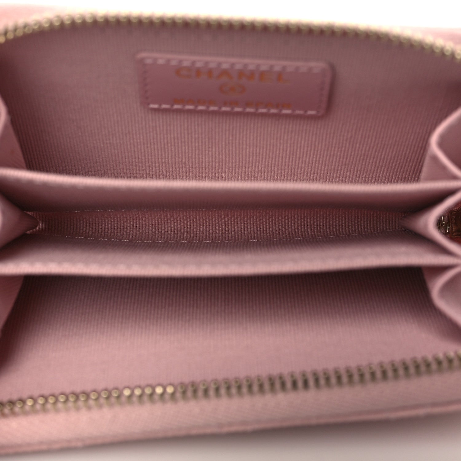 Chanel Caviar Quilted Zip Coin Purse Light Pink 5 of 8