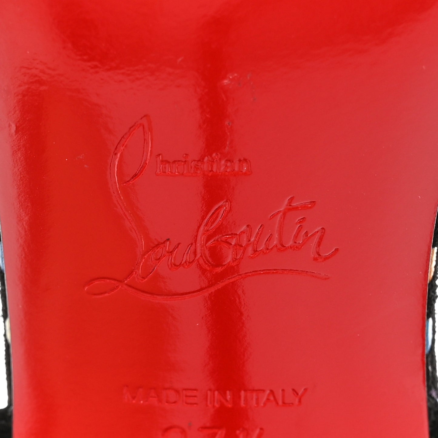 Suede O Marylin Sandals Heels 37.5 Black Multicolor