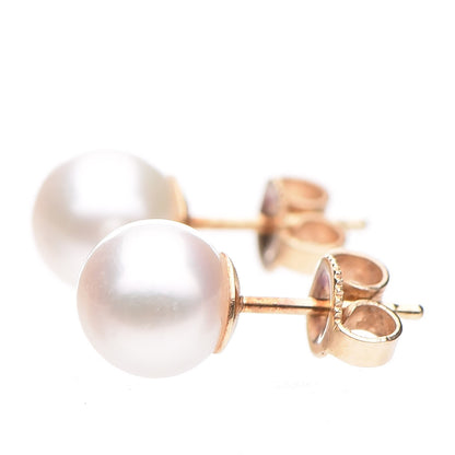 Mikimoto 18K Yellow Gold Akoya Pearl 7-7.5mm Stud Earrings 3 of 4