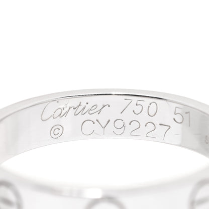 Cartier 18K White Gold 3.5mm LOVE Wedding Band Ring 51 5.75 4 of 4