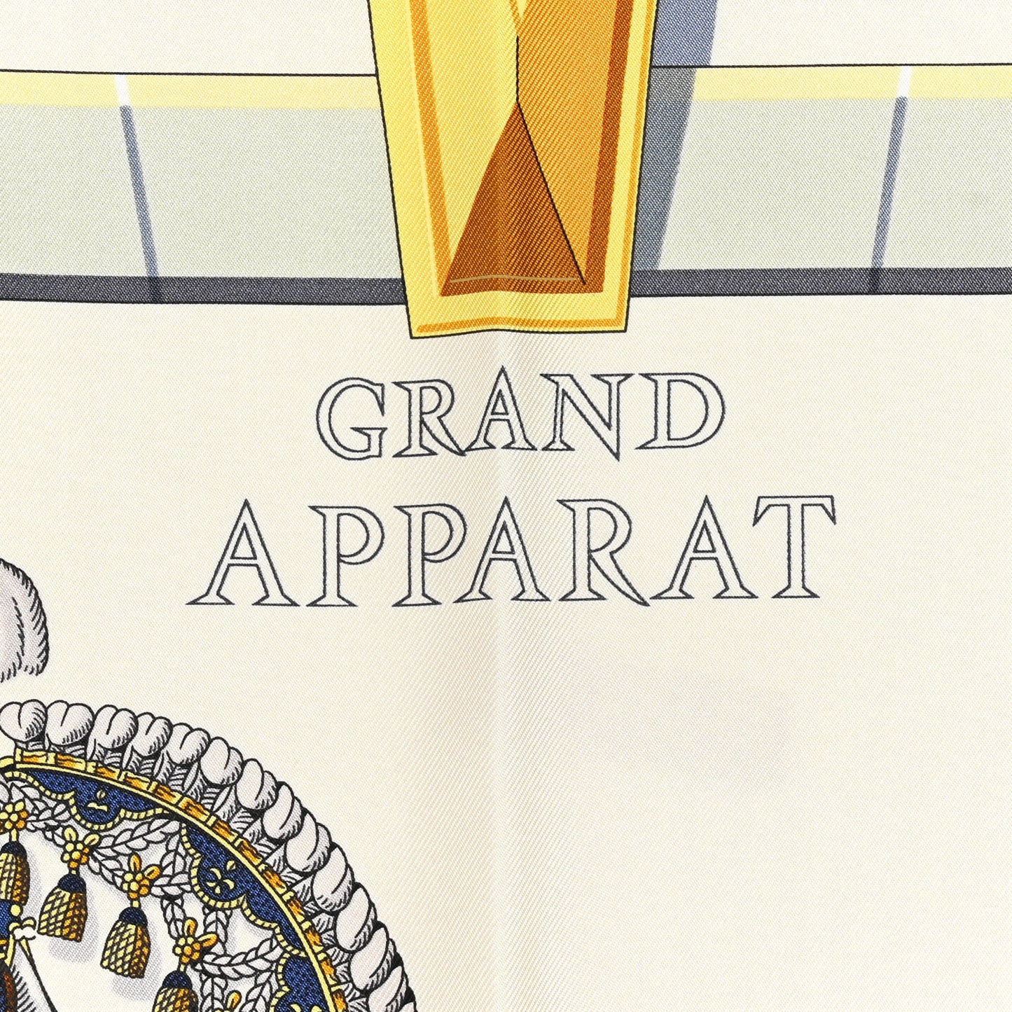 Silk Grand Apparat Forever Scarf 90 Creme Gold Multicolore