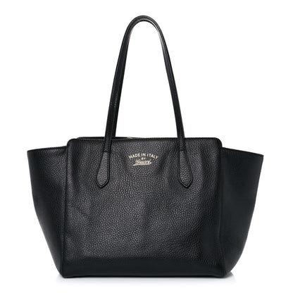 Gucci Pebbled Calfskin Small Swing Tote Black 1 of 23