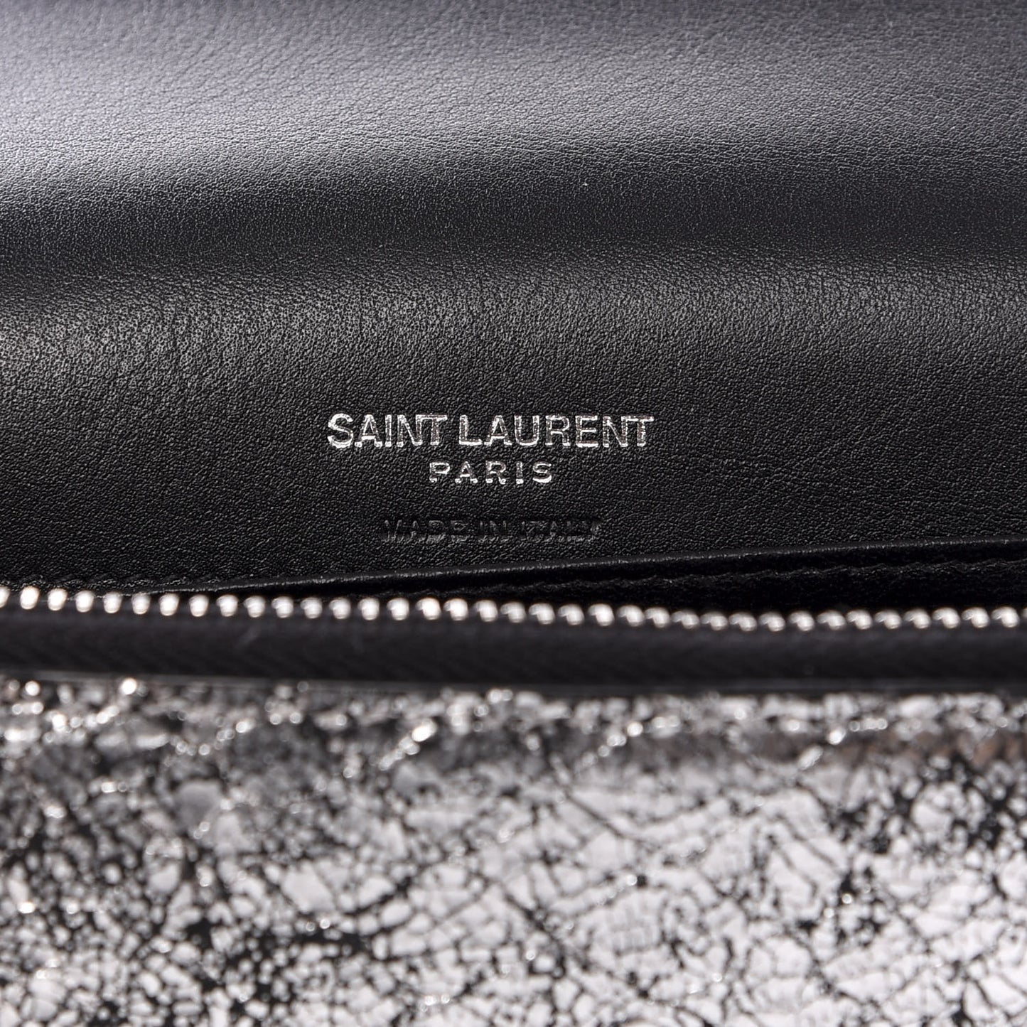 Metallic Calfskin Monogram Kate Belt Bag Silver