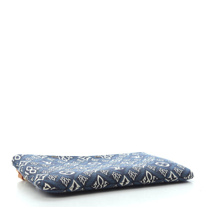 Louis Vuitton Jacquard Since 1854 Neverfull MM GM Pochette Blue 3 of 6
