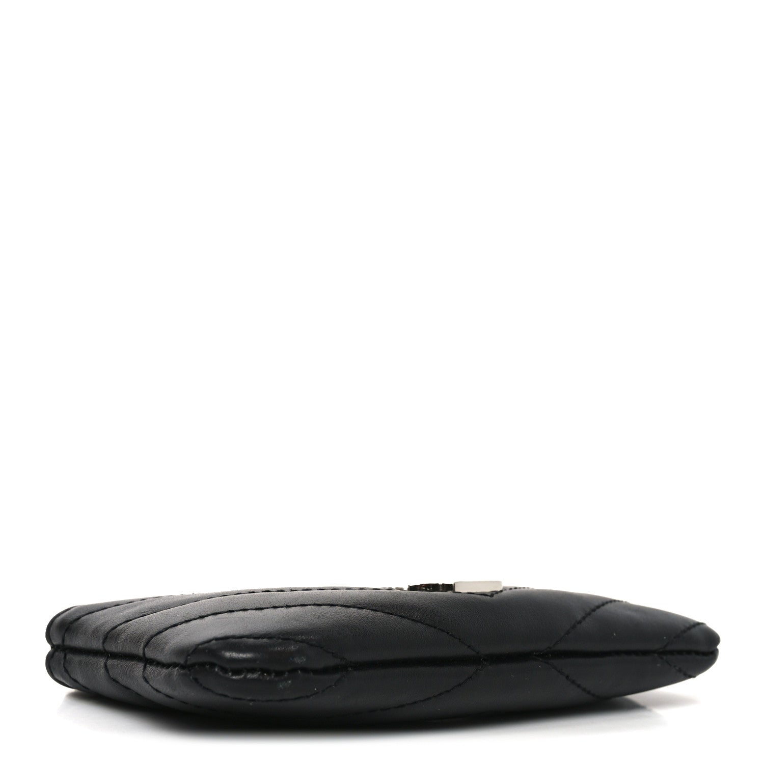 Saint Laurent Calfskin Matelasse Monogram Key Pouch Black 4 of 7