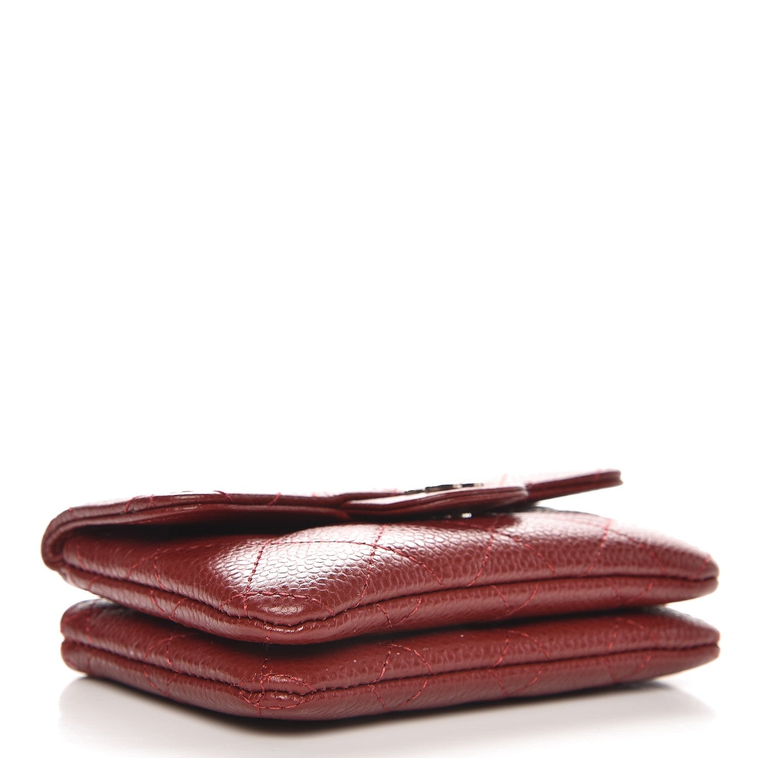 Chanel Caviar Quilted Coin Purse Dark Red 4 of 7