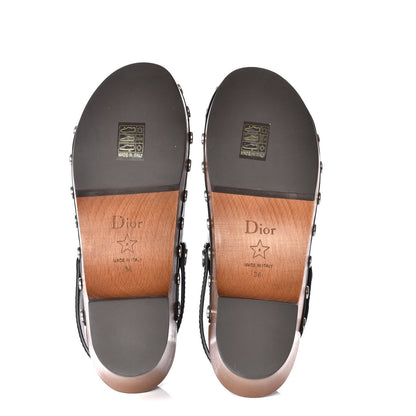 Christian Dior Calfskin Diorquake 20mm Slingback Clogs 36 Black 6 of 11