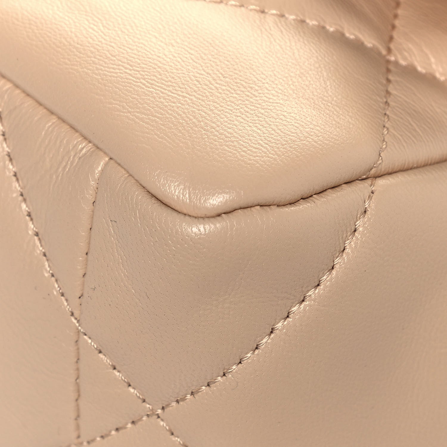 Chanel Shiny Goatskin Quilted Medium Chanel 19 Flap Beige 10 of 14