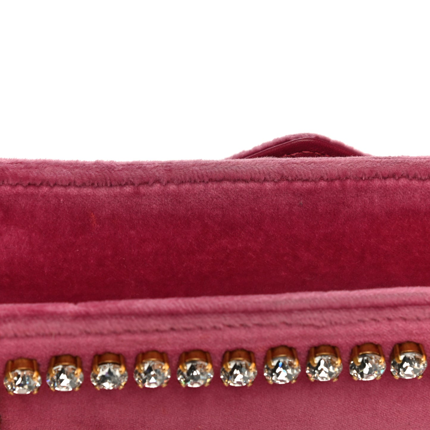 Velvet Crystal Mini Bee Broadway Shoulder Bag Light Raspberry Rose