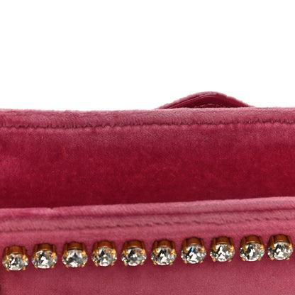 Gucci Velvet Crystal Mini Bee Broadway Shoulder Bag Light Raspberry Rose 27 of 27
