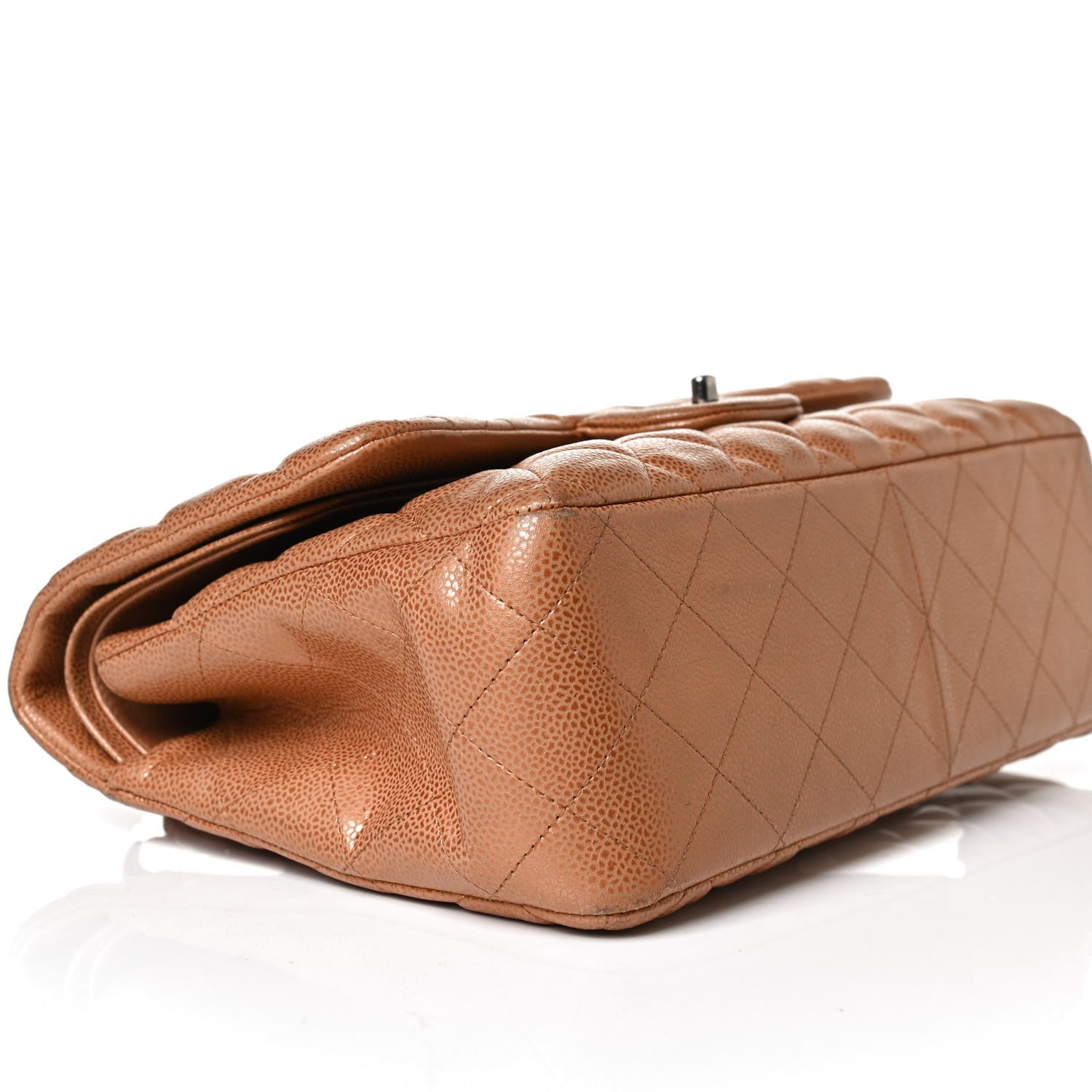 Chanel Metallic Caviar Quilted Jumbo Double Flap Copper 9 of 24