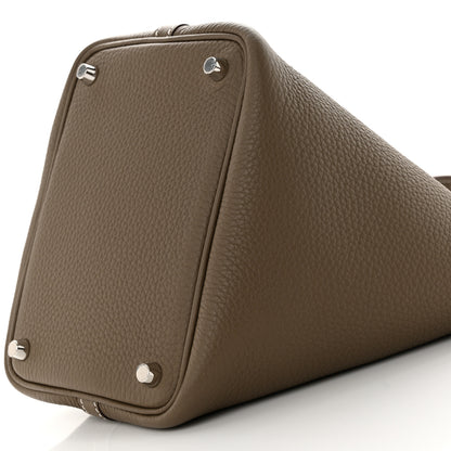 Hermes Taurillon Clemence Picotin Lock 18 PM Etoupe 10 of 11