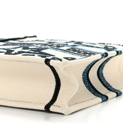 Christian Dior Canvas Embroidered Vertical Lucky Star Book Tote White Multicolor 10 of 11