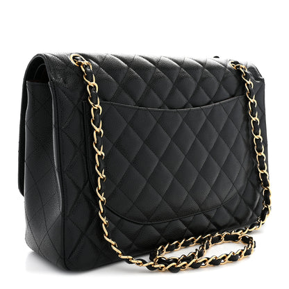 Chanel Caviar Quilted Maxi Double Flap Black 3 of 11
