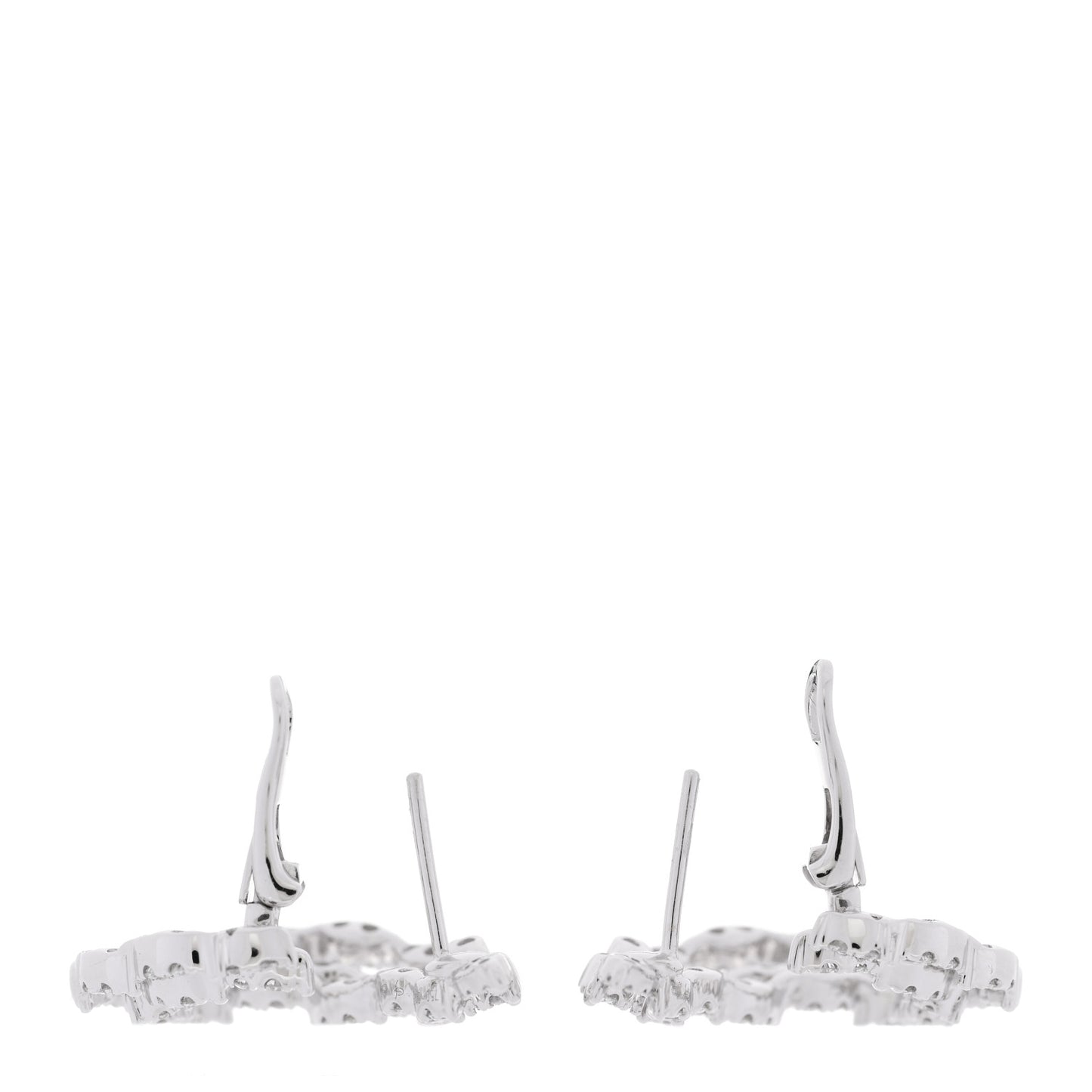 18K White Gold Diamond 1.91ctw Spiral Earrings