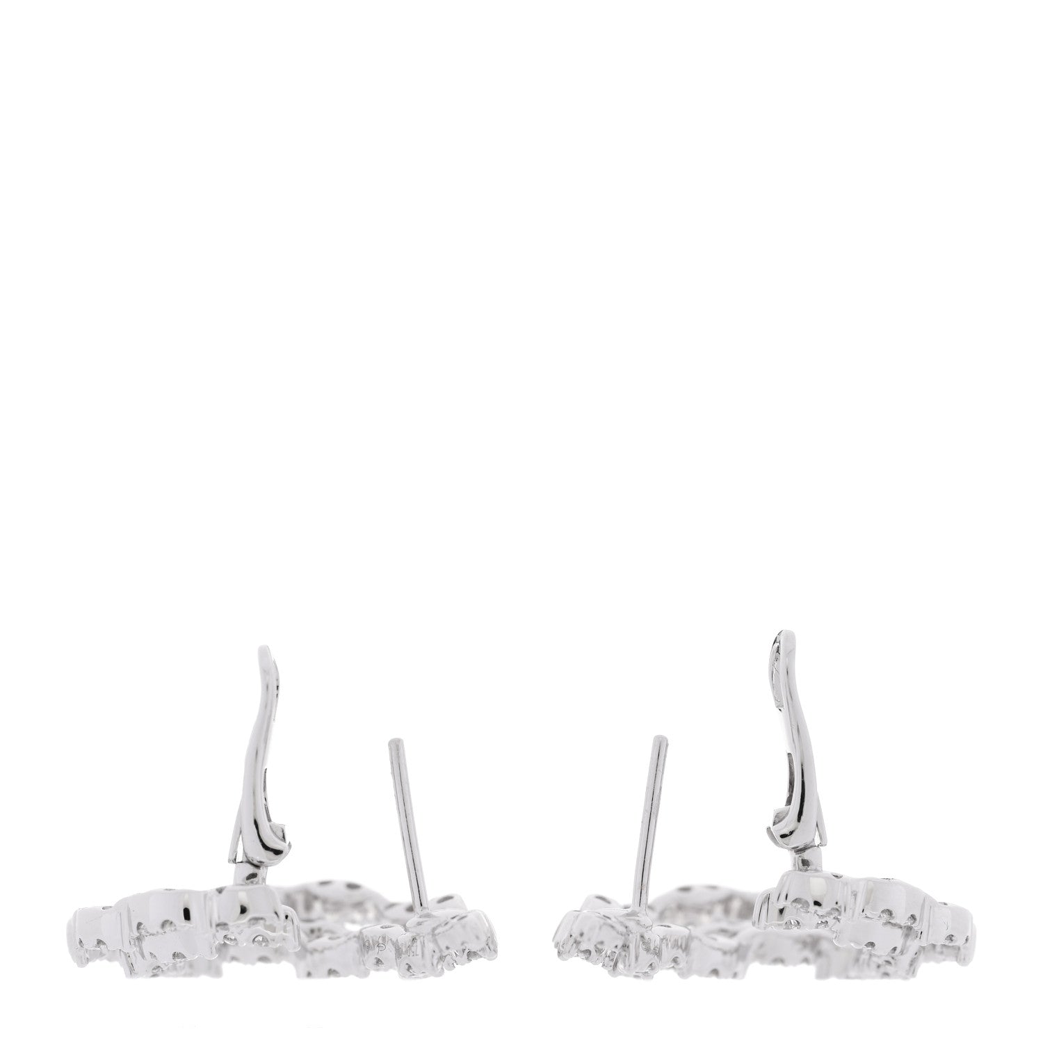 Parker & West by FASHIONPHILE 18K White Gold Diamond 1.91ctw Spiral Earrings 3 of 5